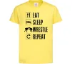 Детская футболка Eat Sleep Wrestle Лимонный фото