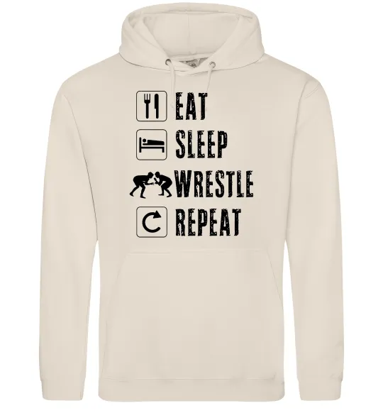 Жіноча толстовка (худі) Eat Sleep Wrestle Таш фото