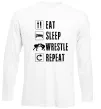 Лонгслив Eat Sleep Wrestle Белый фото