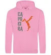 Чоловіча толстовка (худі) Капоейра силует Рожевий фото