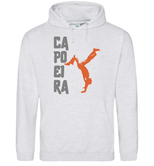 Жіноча толстовка (худі) Капоейра силует Сірий меланж фото