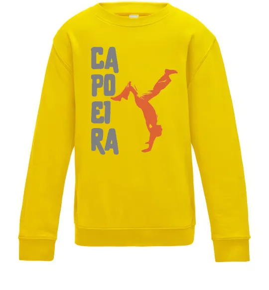 Дитячий світшот Капоейра силует Сонячно жовтий фото