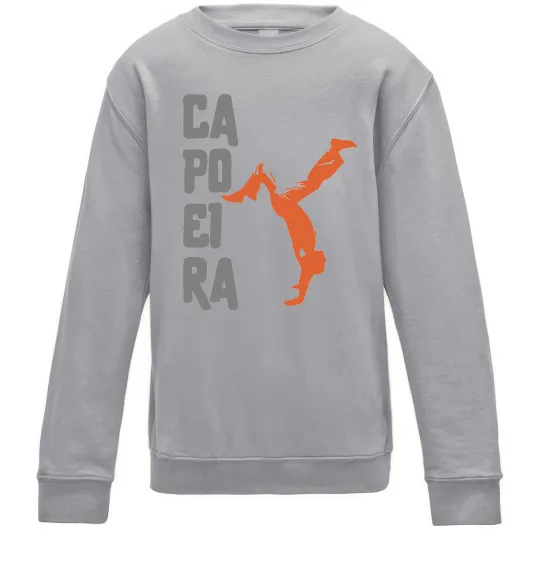 Дитячий світшот Капоейра силует Сірий меланж фото