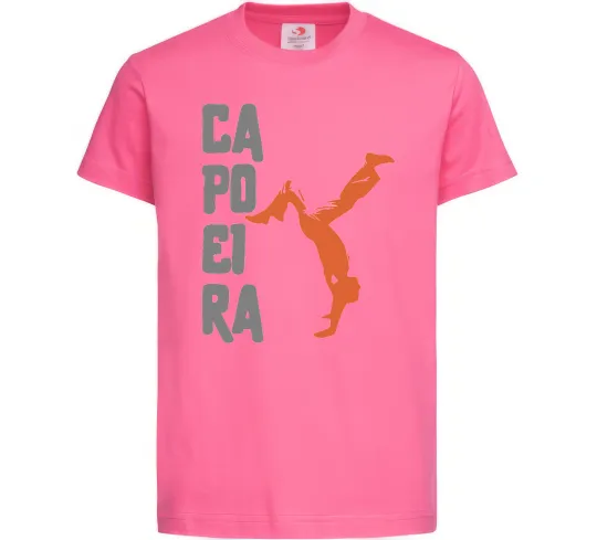 Дитяча футболка Капоейра силует Яскраво-рожевий фото