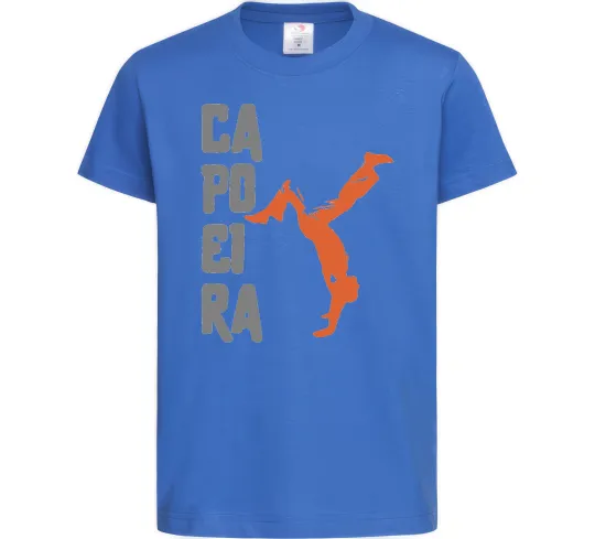 Дитяча футболка Капоейра силует Яскраво-синій фото