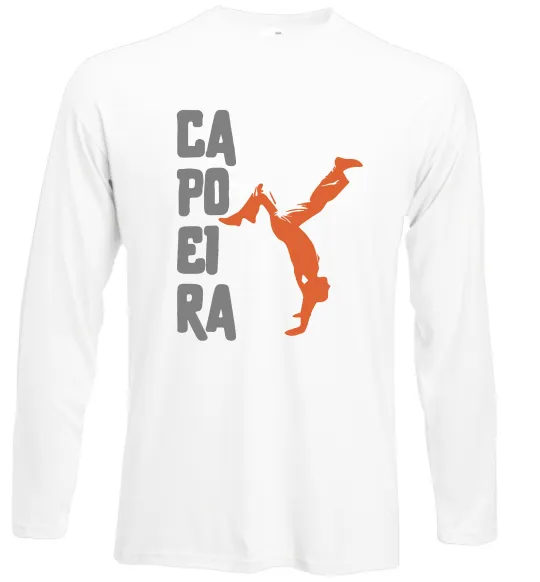 Лонгслів Капоейра силует Білий фото