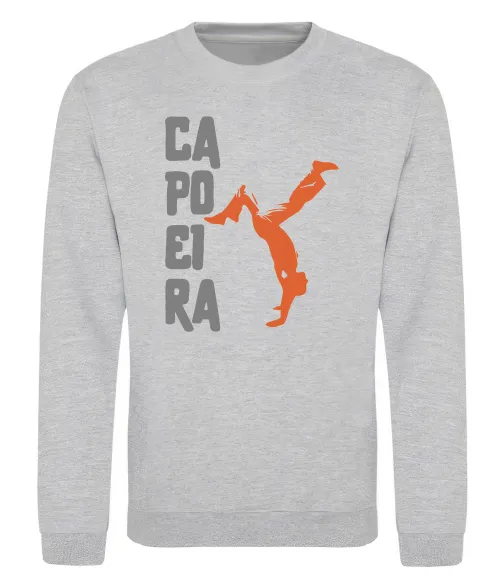 Світшот Капоейра силует Сірий меланж фото