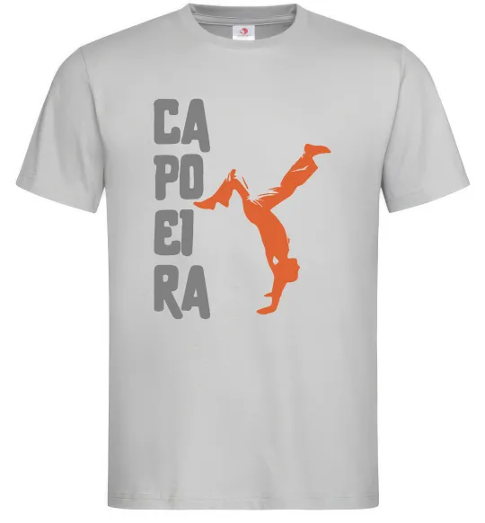 Чоловіча футболка Капоейра силует Сірий фото