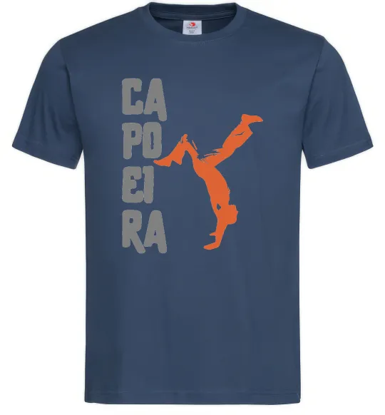 Чоловіча футболка Капоейра силует Темно-синій фото