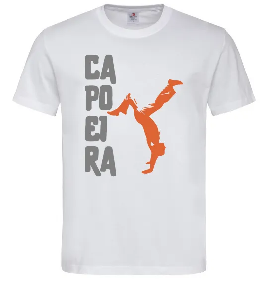 Чоловіча футболка Капоейра силует Білий фото