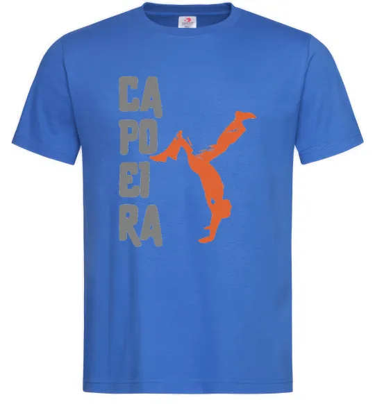 Чоловіча футболка Капоейра силует Яскраво-синій фото