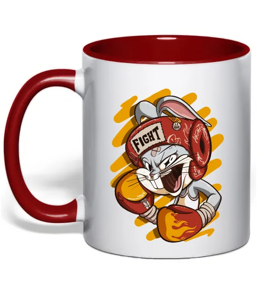 Чашка с цветной ручкой Box Bunny Красный фото