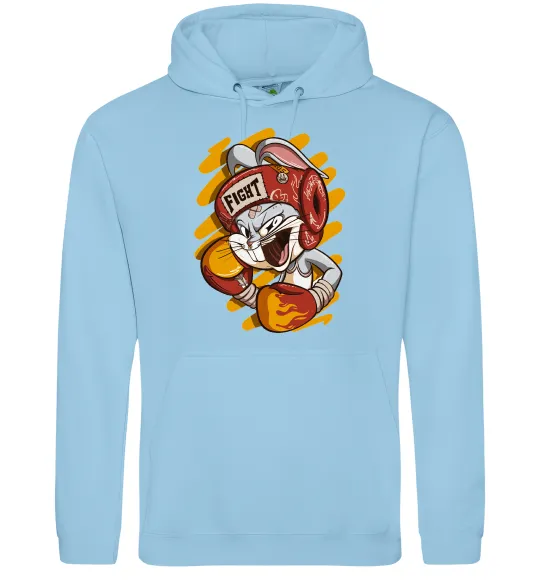 Мужская толстовка (худи) Box Bunny Голубой фото