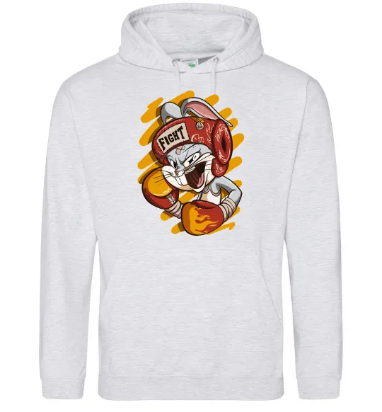 Женская толстовка (худи) Box Bunny Серый меланж фото