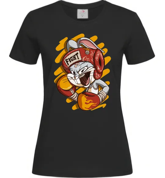 Женская футболка Box Bunny Черный фото