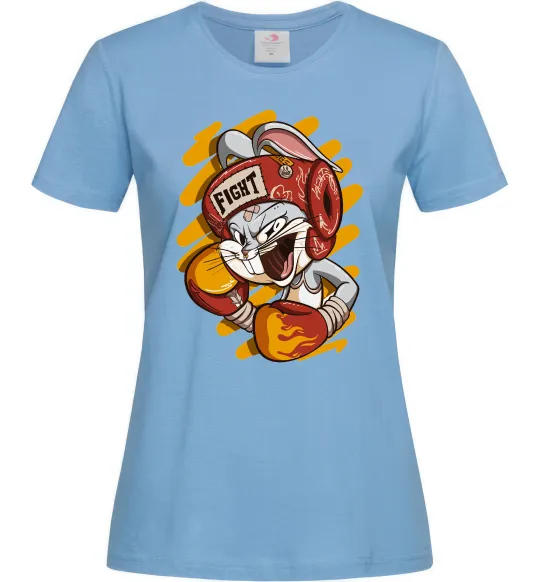 Женская футболка Box Bunny Голубой фото