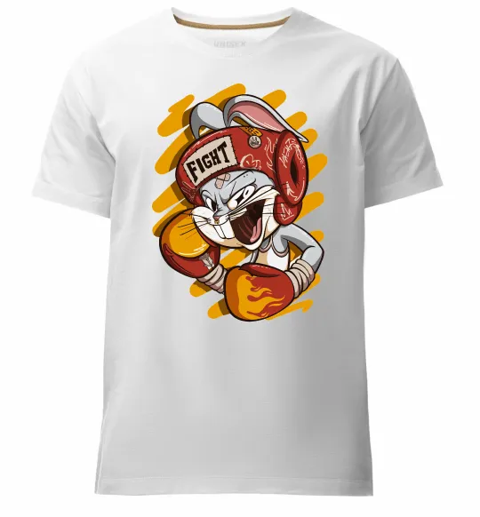 Мужская премиум футболка Box Bunny Белый фото