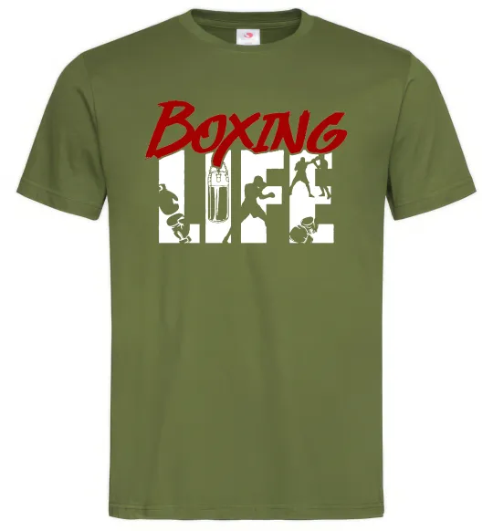 Мужская футболка Art boxing Оливковый фото