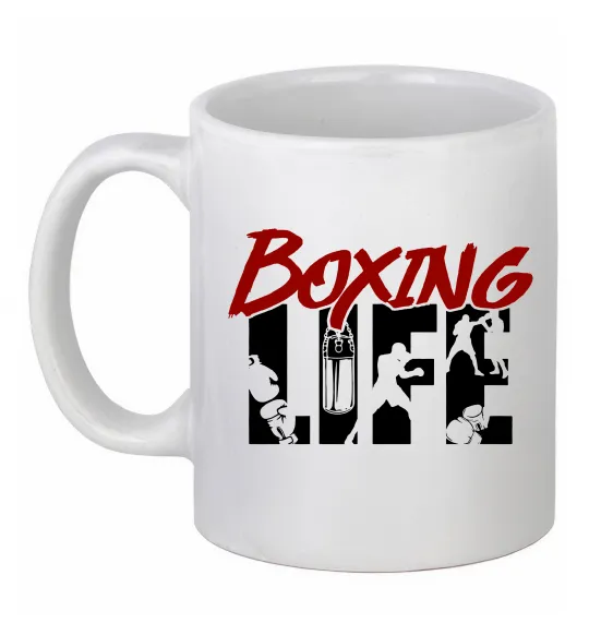 Чашка керамическая Art boxing Белый фото