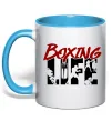 Чашка с цветной ручкой Art boxing Голубой фото