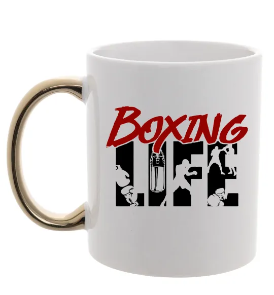 Чашка с цветной ручкой Art boxing Золото фото