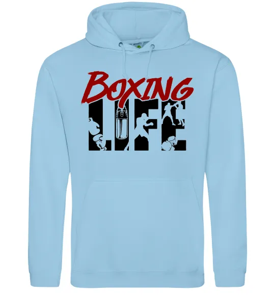 Мужская толстовка (худи) Art boxing Голубой фото
