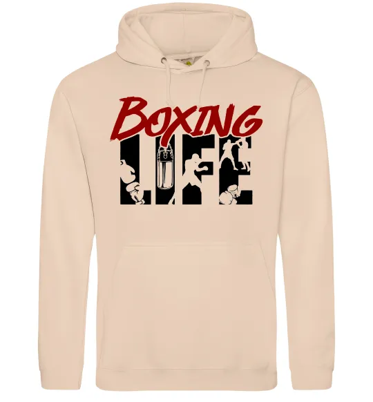 Женская толстовка (худи) Art boxing Песочный фото