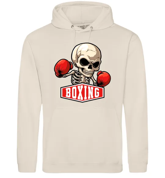Мужская толстовка (худи) Boxing skeleton Таш фото