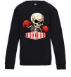 Детский Свитшот Boxing skeleton Черный фото