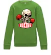 Детский Свитшот Boxing skeleton Лаймовый фото