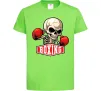 Детская футболка Boxing skeleton Лаймовый фото