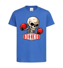 Дитяча футболка Boxing skeleton Яскраво-синій фото