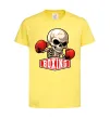 Дитяча футболка Boxing skeleton Лимонний фото