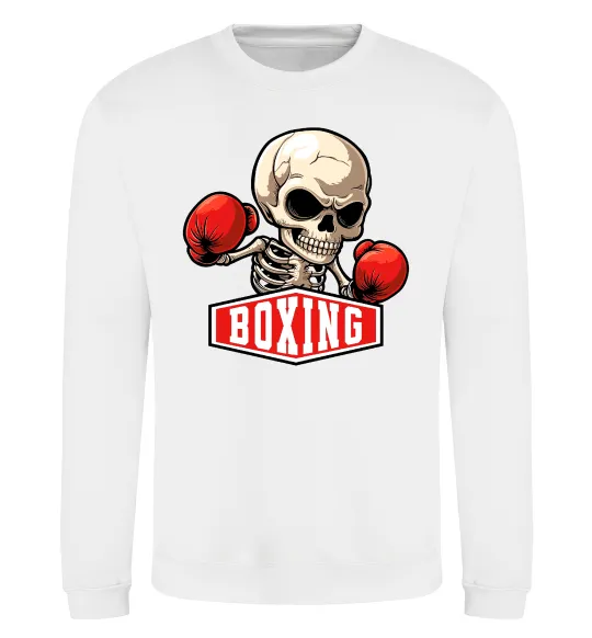 Світшот Boxing skeleton Білий фото
