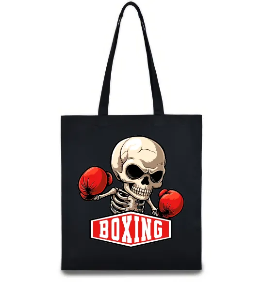 Эко-сумка Boxing skeleton Черный фото