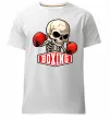 Мужская премиум футболка Boxing skeleton Белый фото