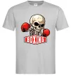 Мужская футболка Boxing skeleton Серый фото
