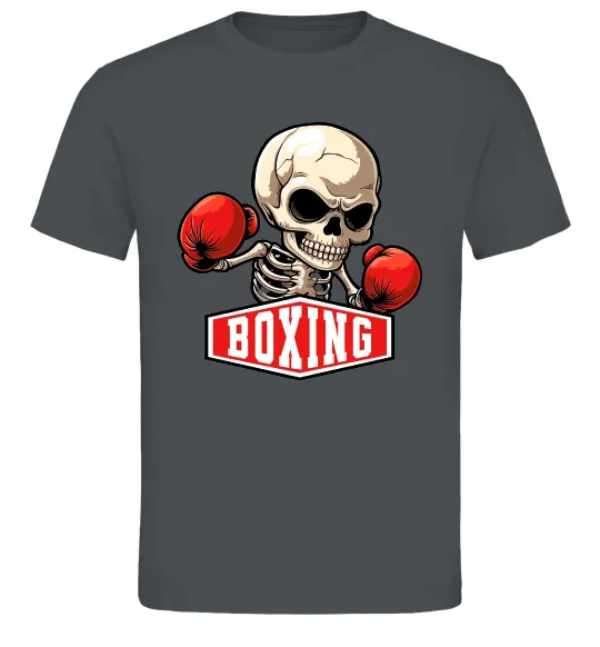 Мужская футболка Boxing skeleton Графит фото
