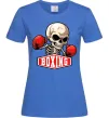 Женская футболка Boxing skeleton Ярко-синий фото