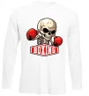 Лонгслив Boxing skeleton Белый фото