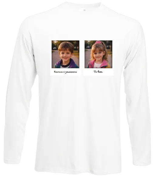 Лонгслив Дитячі фото парні Белый фото