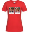 Женская футболка Дитячі фото парні Красный фото