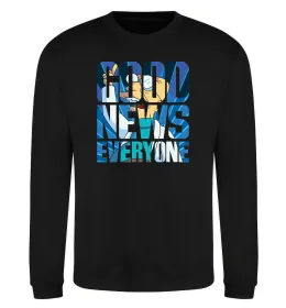 Свитшот Good news everyone Черный фото