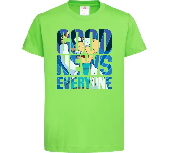 Детская футболка Good news everyone Лаймовый фото