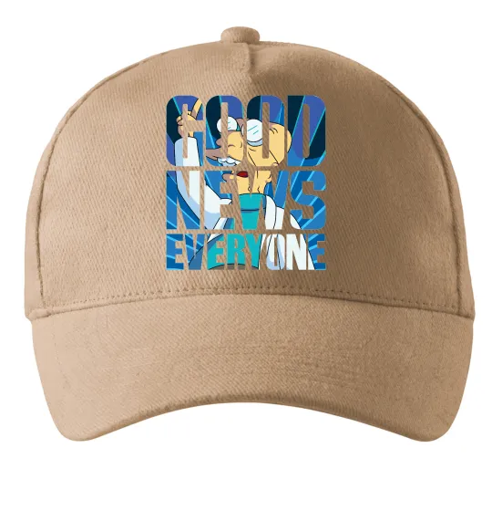 Кепка Good news everyone Песочный фото