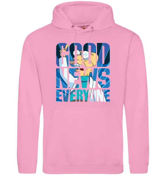 Мужская толстовка (худи) Good news everyone Розовый фото
