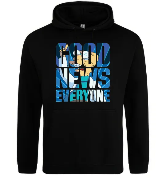 Женская толстовка (худи) Good news everyone Черный фото