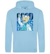 Женская толстовка (худи) Good news everyone Голубой Женская толстовка (худи) Good news everyone Голубой фото