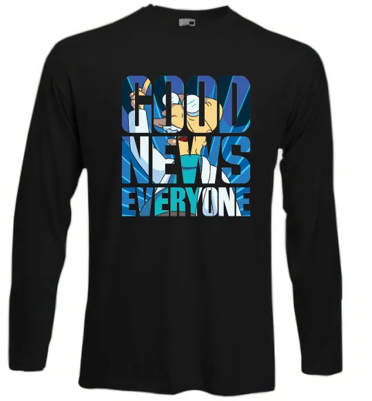 Лонгслив Good news everyone Черный фото