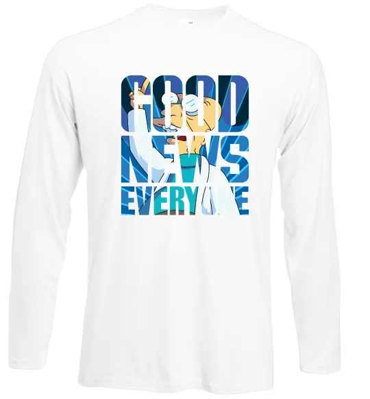Лонгслив Good news everyone Белый фото